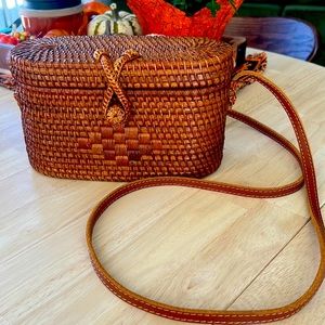 Wicker Cross Body Purse